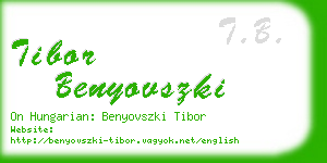 tibor benyovszki business card